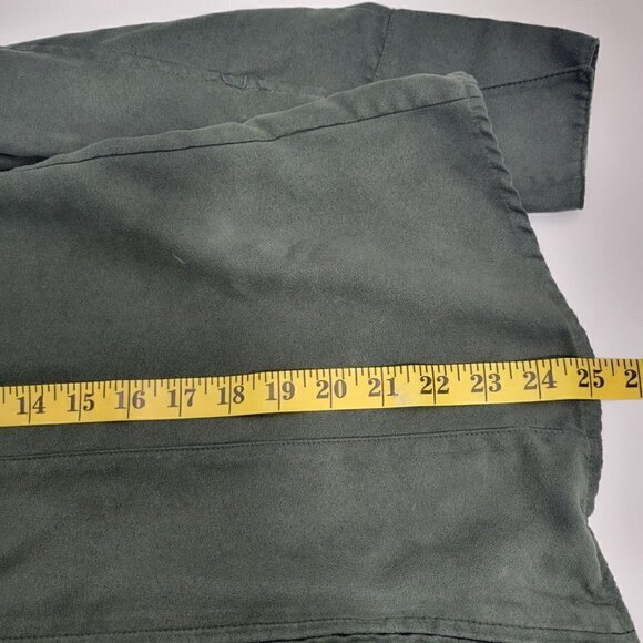 Croft & Barrow Women's Dark Green Faux Suede Feeling Zip Up Over Shirt Size M - Picture 10 of 13